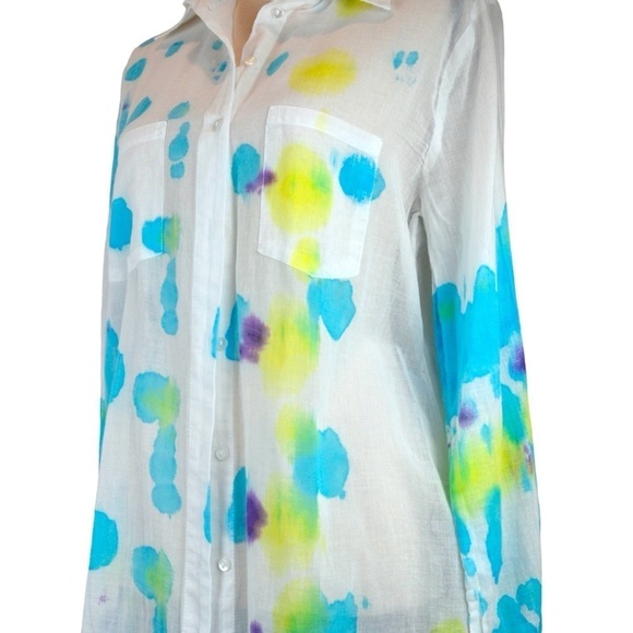 Charlie Paige Semi-Sheer Button Down Tunic Cover, Medium - Picture 6 of 8